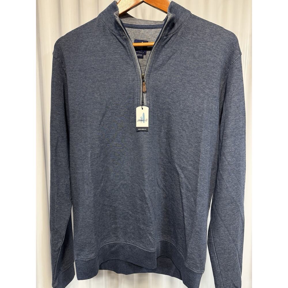 Johnnie O Sully Quarter 1/4 Zip Pullover in Helios Blue Sz Medium